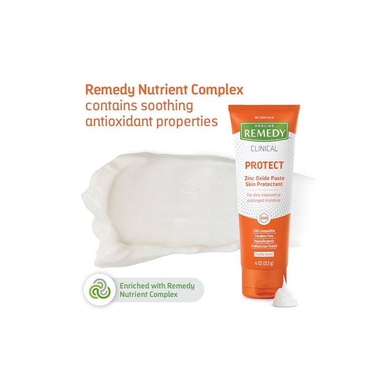 Medline Remedy Phytoplex Z-Guard Skin Protectant Paste, 4 Ounce
