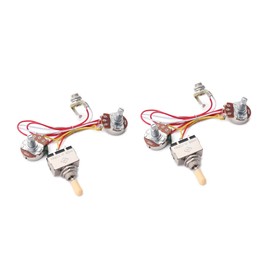 Vaguelly 2pcs Line Group Electric Guitar Wiring Kit Pots Volume Tone Configuration Design for Easy Installation Suitable for Guitar Upgrades and Repairs