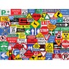 White Mountain Puzzles Road Signs - 500 Piece Jigsaw Puzzle