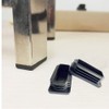 Carkio 1"x 2" Rectangle Black Plastic Tubing End Cap, Plug