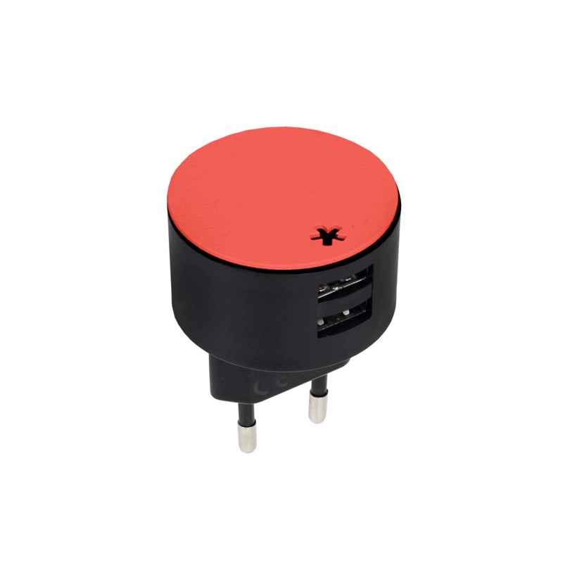 Peppermint Products Plug 2 | 2 USB Adapters (Coral)