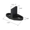 JUBEST Black Aluminum Floor Guide for Sliding Barn Door Hardware