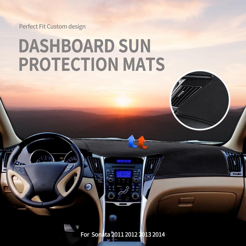 Hyundai Sonata 2011-2014 Instrument Panel Mat, Instrument Panel Covered Carpet