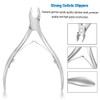 FERYES Cuticle Clippers 1/2 Jaw - Professional Cuticle Cutter Nail