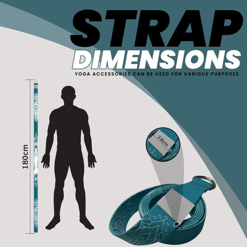 Yoga World Yoga Strap - Stretch Belt for Flexibility Training,