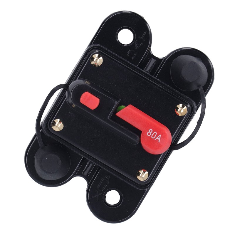 Circuit Breaker Manual Reset 1/4in Overcurrent Protection DC 12‑48V for