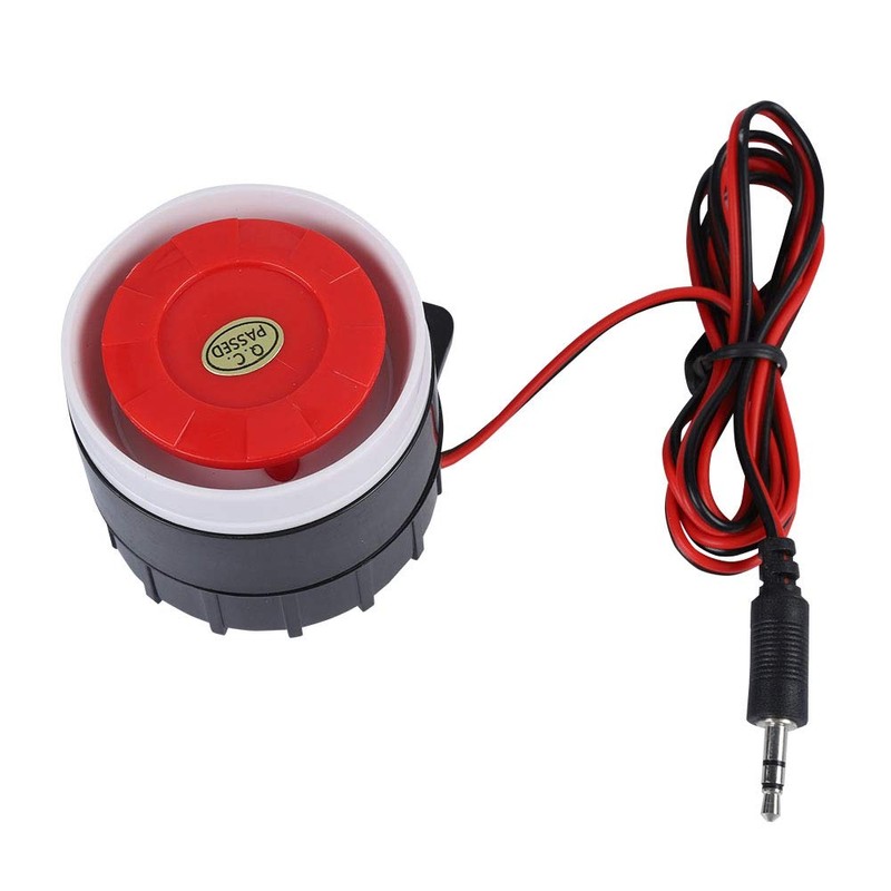12 Volt Siren 120Db DC 12V Red Wired Horn Siren