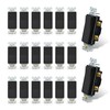 ELEGRP Matte Black Single Pole Decorator Light Switch, 15Amp, 120-277V,