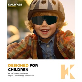 KALIYADI Polarized Kids Sunglasses Youth-Baseball-Sunglasses: Boys Girls Sports Cycling Running Age 3-12 UV400 Protection