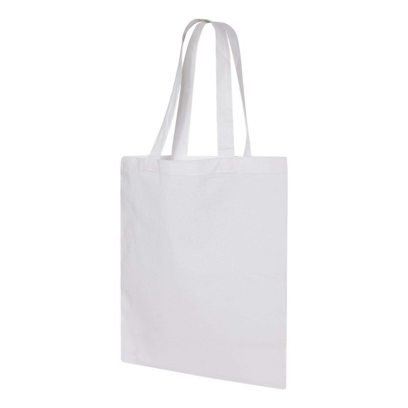 Q-TEES QTB Large Blank Heavy Duty Reusable Canvas Tote Shopping