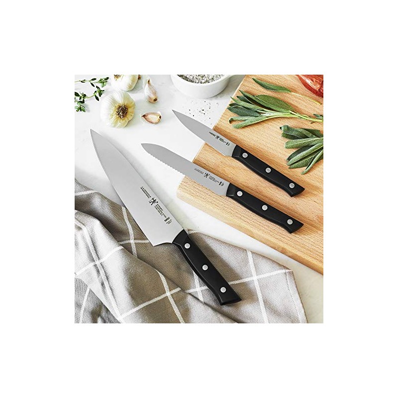 HENCKELS Dynamic Razor-Sharp 3-pc Kitchen Knife Set, Chef Knife, Paring