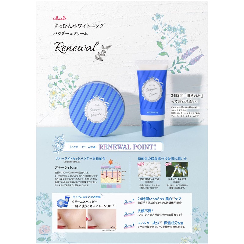 Club Suppin Whitening Cream, Makeup Base, Innocent Floral Scent, 1.1