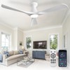 Depuley 52-Inch Ceiling Fans with Lights: White 3 Blade Flush