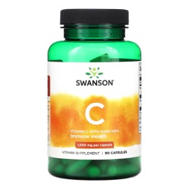 Swanson Vitamina C con escaramujo 90 cápsulas