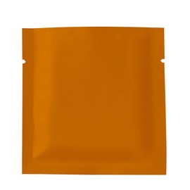 QQ Studio 100 Bags/Pack Double Sided Color Smell Proof Open Top Flat Bag with Tear Notch (Orange, 3" x 3")