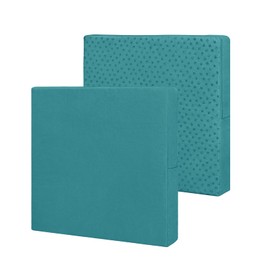 Easy-Going Patio Furniture Non-Slip Cushion Covers Outdoor Seat Cushion Waterproof Covers with Zipper 20x18x4 in 2 Pieces, Teal