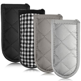 4Pcs Cotton Cast Iron Handle Cover, Non-Slip Cast Iron Skillet Handle Covers, Machine Washable Lodge Cast Iron Handle Covers for Kitchen Baking Cooking Grilling