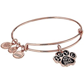 Alex and Ani Words are Powerful - Love at First Sight Bangle Shiny Rose Gold One Size