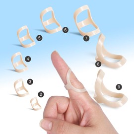 UAKIKAU Oval Finger Splint 8 pcs, Finger Splints for Arthritis, Mallet Finger, Trigger Finger Splint, hypermobility(EDS) finger For Thumb/Middle,/Index/Pinky or Ring Finger(2,3,4,5,6,7,8,9)