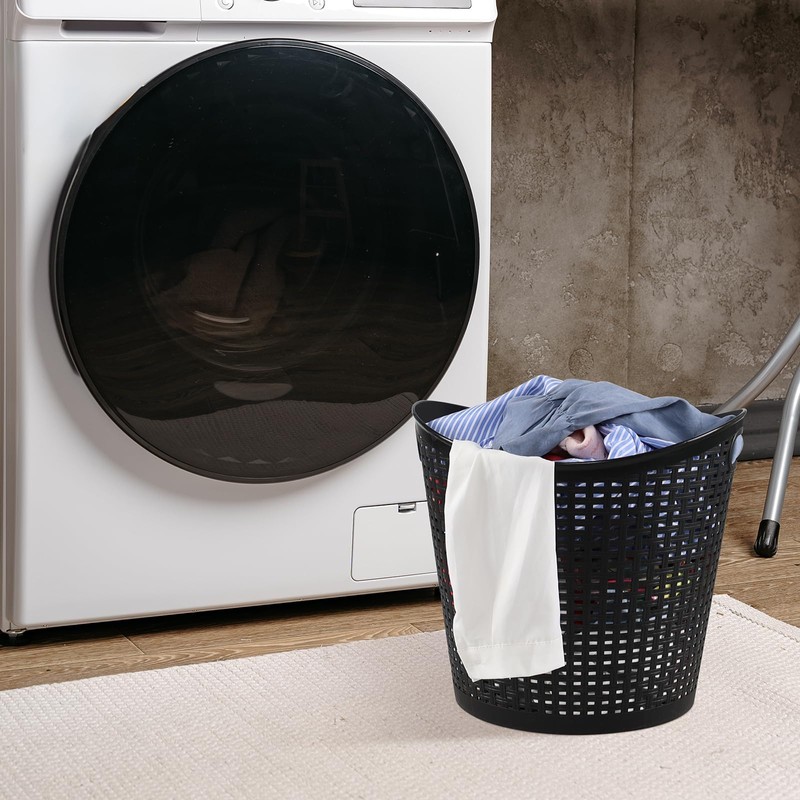 Obstnny 6-Pack Plastic Laundry Hamper Storage Basket, 30 L Dirty