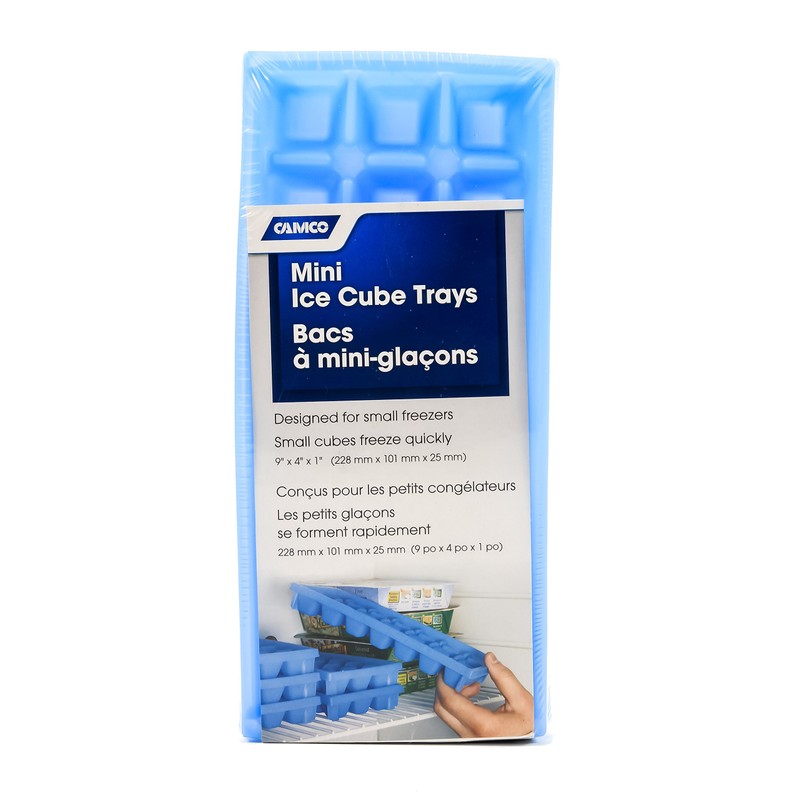 Camco Stackable Miniature Ice Cube Tray for Compact Spaces, 2-Pack