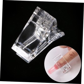 Beavorty Nail Art Tips Extension Plastic Nail Clip Gel Builder Tool Easy Application Clip