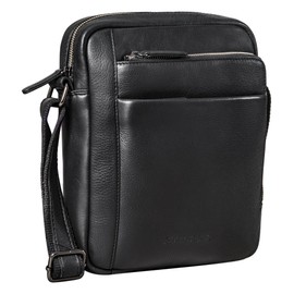 STILORD 'River' Shoulder Bag Leather Messenger Bag Small Men's Bag DIN A5 Leather Vintage Crossbody Bag Genuine Leather, black, shoulder bag