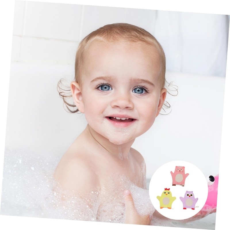 Hohopeti Infant Shower Mitts Set Baby Bath Mitt Soft Scrubbing