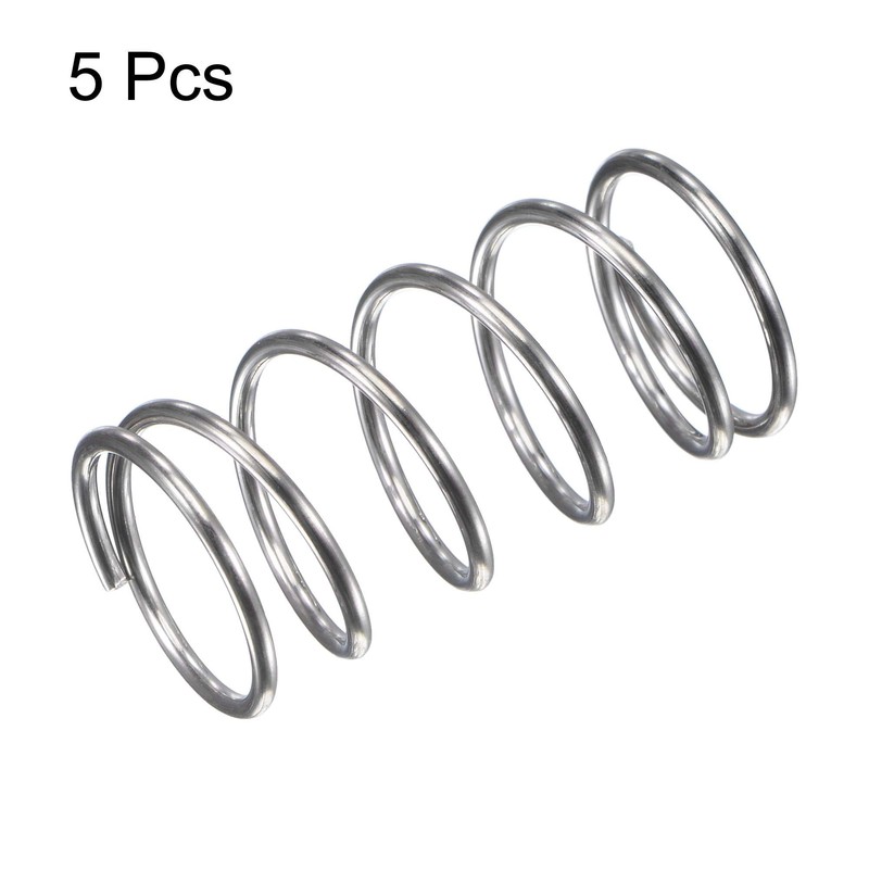 TA-VIGOR 5Pcs Extended Compressed Spring, 15mm OD,1.2mm Wire Size,30mm Length