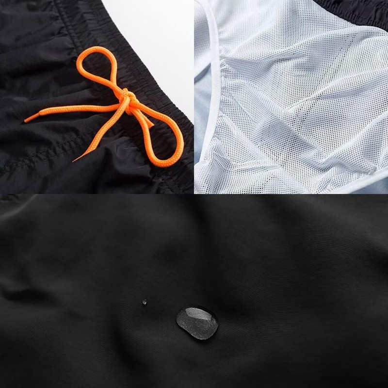 Tansozer Men's Swimming Trunks with Mesh - dark blue, size: