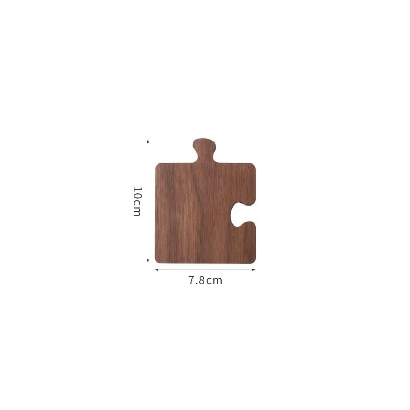 [Set of 4] Wooden Puzzle, Trivet, Tea Holder, Wooden Coaster,