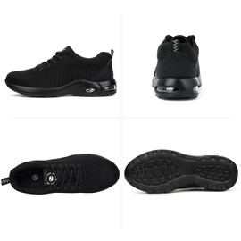 Safety shoes Mens Womens Work Steel Toe shoes Lightweight Air Cusion Work Safety Sneakers Anti-Smash Anti-Puncture Breathable Slip Resistant Construction Work Shoes Shock absorption Indestructible Shoes