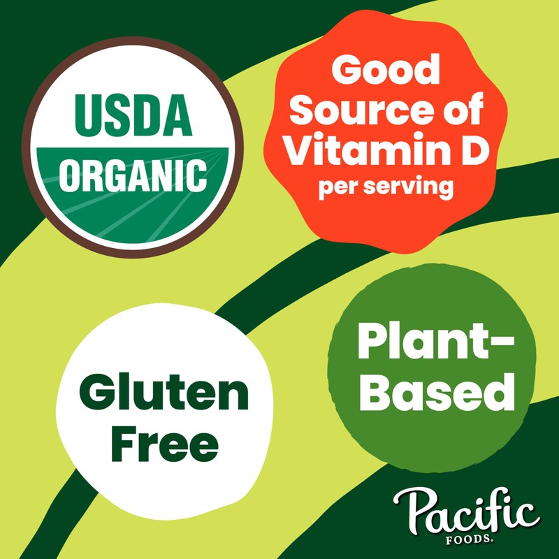 Pacific Foods Original Organic Almond Milk, Plant Based Milk, 32