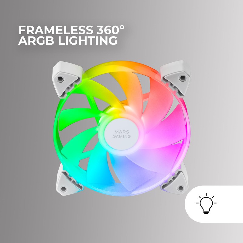 Mars Gaming MF-3AR, Kit 3x Fans 120 mm FDB, Inverted