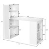 Bookshelf Cabinet 3 in 1 Functional Table, Compact Workstation with