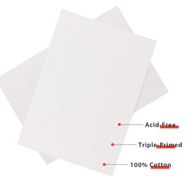 PHOENIX Small Painting Canvas Panels 5x7 Inch, 12 Value Pack - 8 Oz Triple Primed 100% Cotton Acid Free Canvas Boards for Painting, White Blank Flat Canvas Boards for Acrylic, Oil Paints