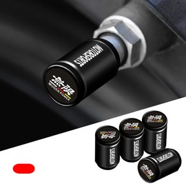 HNCS Honda Air Valve Cap Tire Wheel Rim Dress Up Cool (-Infinity-, Black)