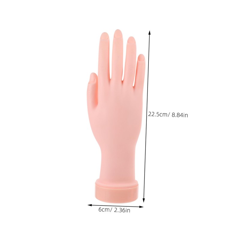 SAFIGLE 2PCS Bendable Fake Nail Practice Hand and Foot Models