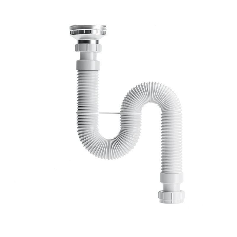 Mucol Low Profile P Trap,Expandable & Flexible Double Bowl Sink