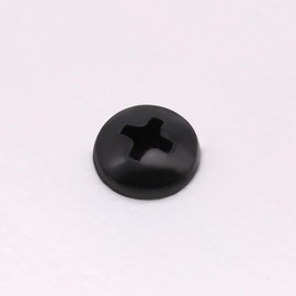 #4 x 1/4" (100 Pack) Stainless Steel Pan Head Self Tapping Screws, 304 SS (18-8) Black Coated, Phillips Drive Round Head Corrosion Resistant Screws for Wood & Sheet Metal