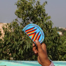 Beaded Coin Purse, Change Purse For Women, Zippered Change Pouch Wallet, Small Leather Pouch, designer key pouch, Skyblue, Coin Purse