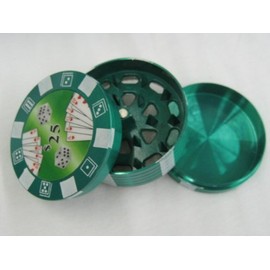 3 Parts Aluminium Poker Chip Polinator Grinder (Farben können variieren)