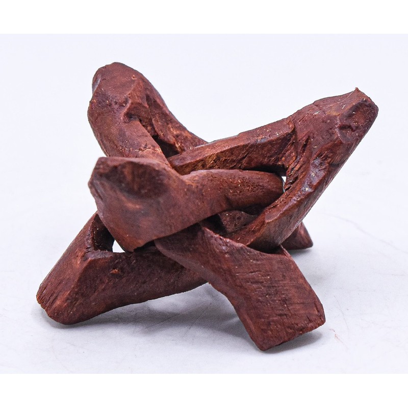 1PC 2" Carved Wood Tripod Cobra Stand Polished Three Prong