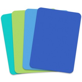 IMUSA Flexible Cutting Mats - 4 Pack – 11.5" x 15" Thin Plastic Cutting Boards for Kitchen, Color Coded, Non-Slip Backing, Odor Resistant Cutting Mat Set, Easy to Clean, Food Prep Boards