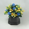 Just Because Flowers Spring Artificial Grave Flower Arrangement with Blue