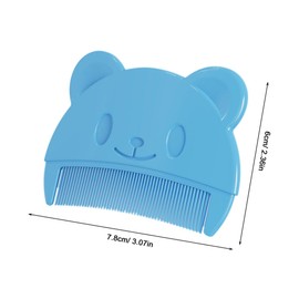 Minkissy 4pcs Shampoo Cradle Cap Brush and Comb Soft Material Grooming Kit Cute Bear Design for Easy Scalp Cap Removal Portable
