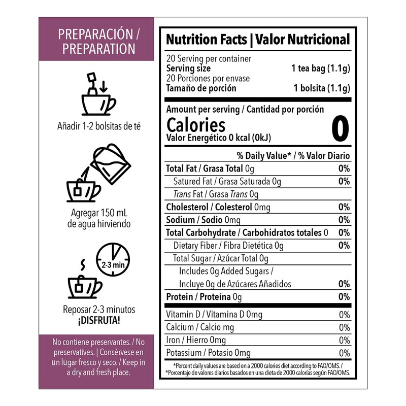 MONDAISA - Echinacea Tea, 20 Tea Bags (Pack of 4),