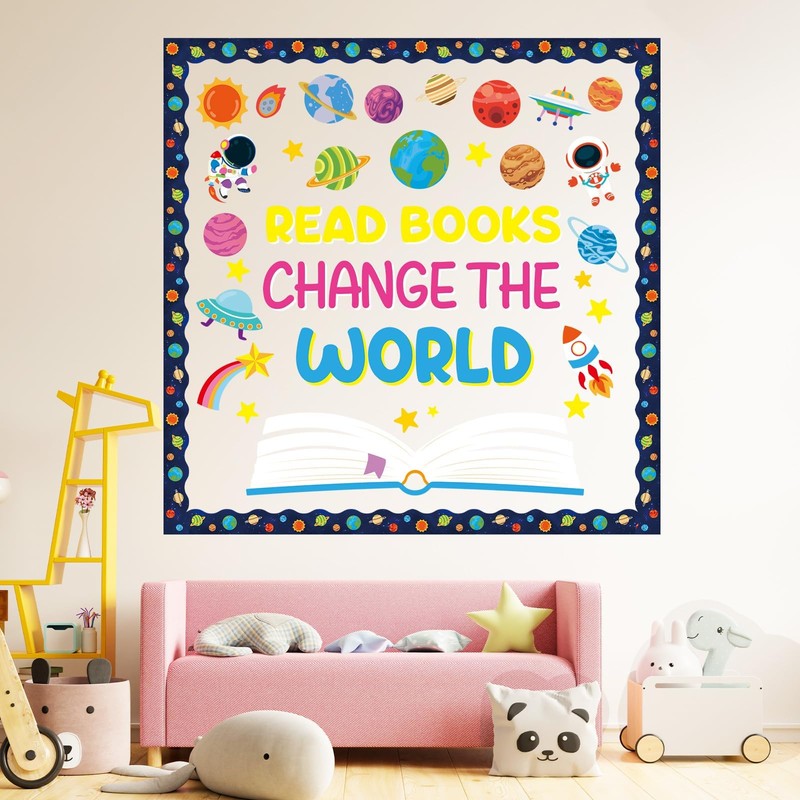 Outer Space Bulletin Board Set Read Books Change The World