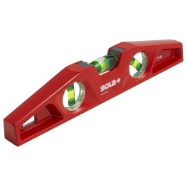 SOLA LSTFM Aluminum Die-Cast Magnetic Torpedo Level with 3 60% Magnified Vial...