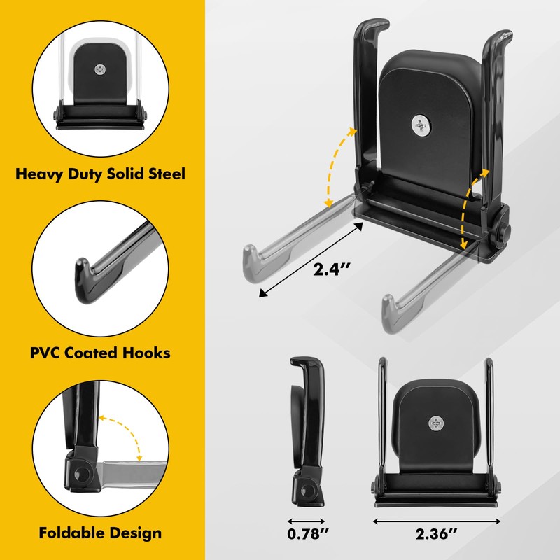 BPOPO Heavy Duty Magnetic Grill Hooks, Foldable Organization Scratch-Free Versatile